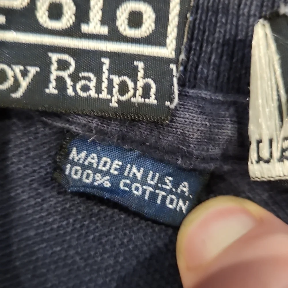 POLO by Ralph Lauren Navy Blue & White Stripes Polo Shirt
